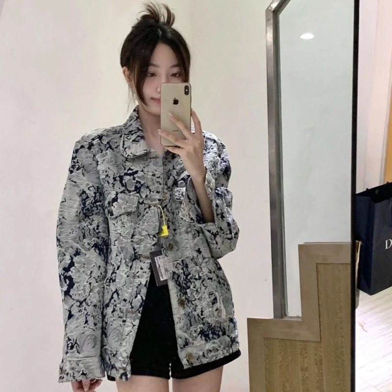 Áo Khoác Jeans Hoạ Tiết Phong Cách Nam Nữ