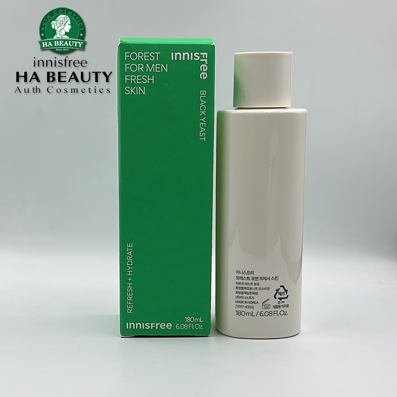 Nước cân bằng Làm tươi mới Sáng khỏe tự nhiên dành cho nam giới innisfree Forest For Men Fresh Skin 180mL