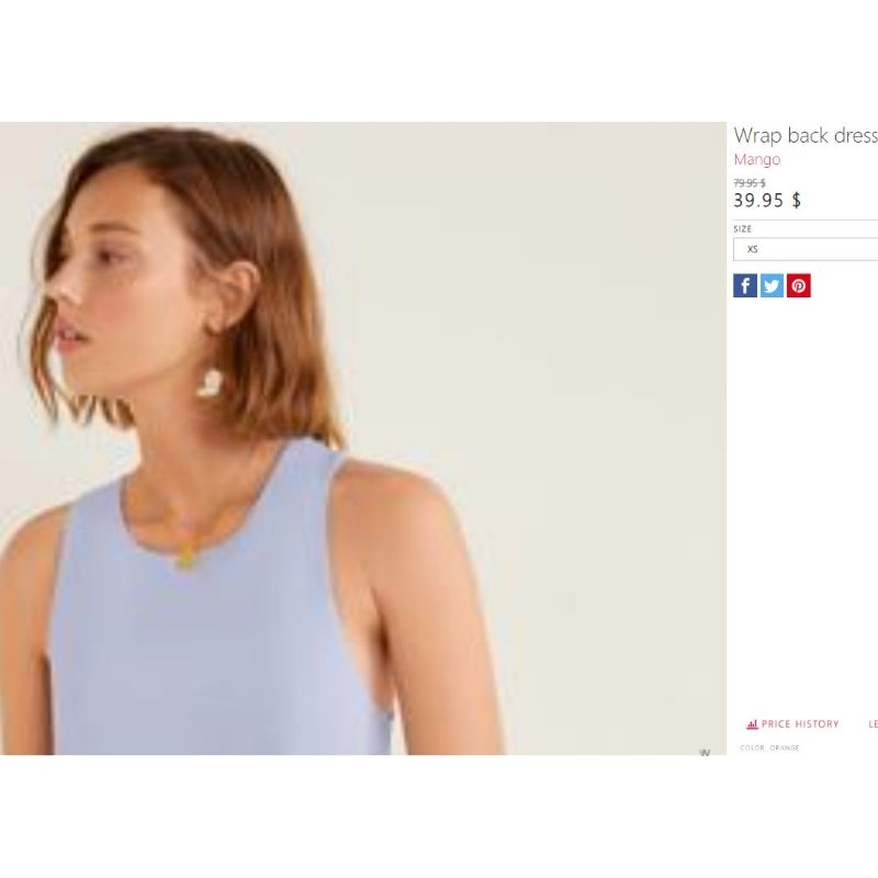 Thanh lý đầm ngắn chính hãng Mango - mới 98%