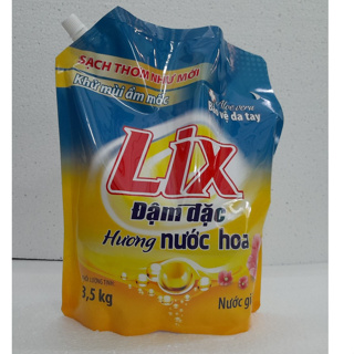 Nước giặt túi Lix 3.5kg đậm đặc CHÍNH HÃNG LIX CO túi nước giặt Lix 3.5kg