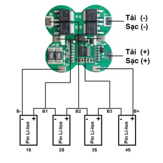 Mạch 4S 14V 20A bảo vệ cell 3.7V