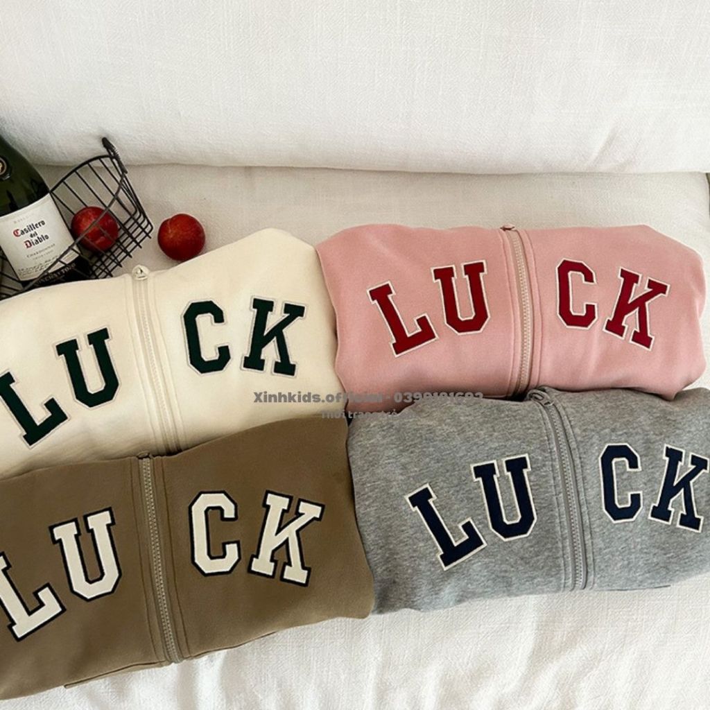 Áo hoodie cho bé gái kiểu kéo khóa và có mũ, áo khoác nỉ cho bé 3- 10 tuổi hàng quảng châu cao cấp