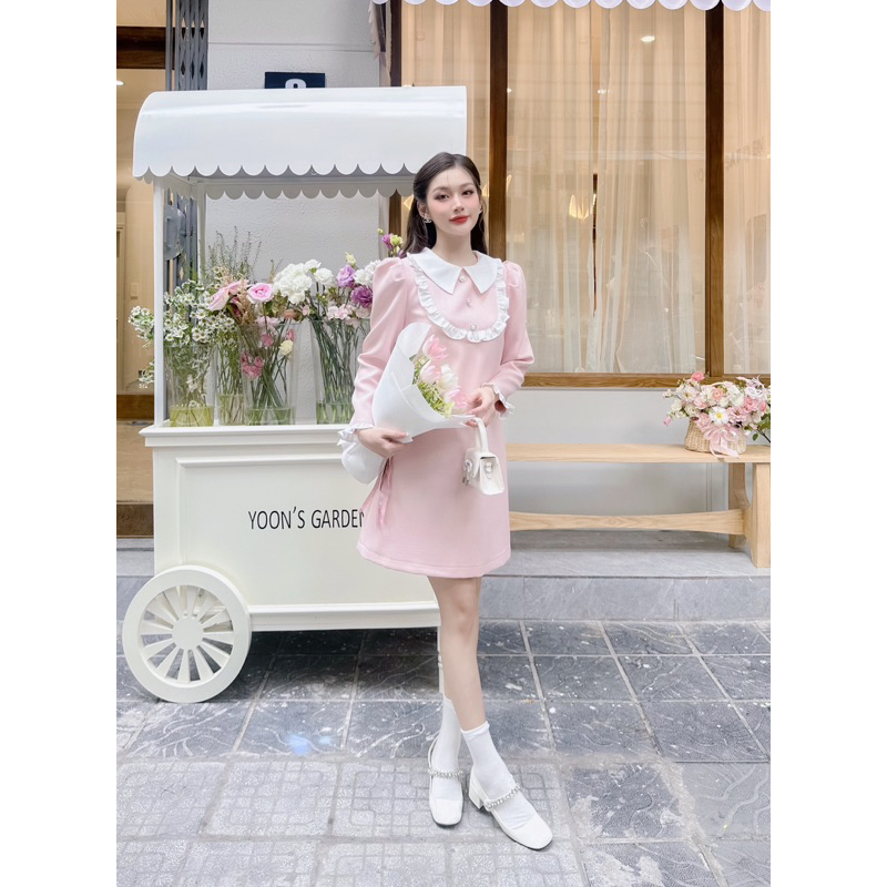 Cici Dress - Váy dài tay cổ bèo DTm