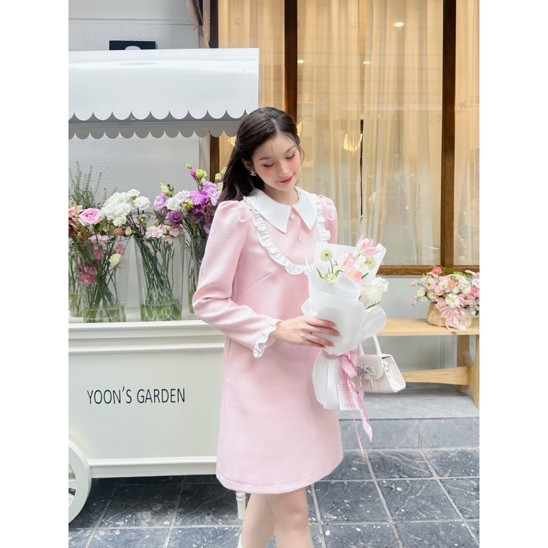 Cici Dress - Váy dài tay cổ bèo DTm