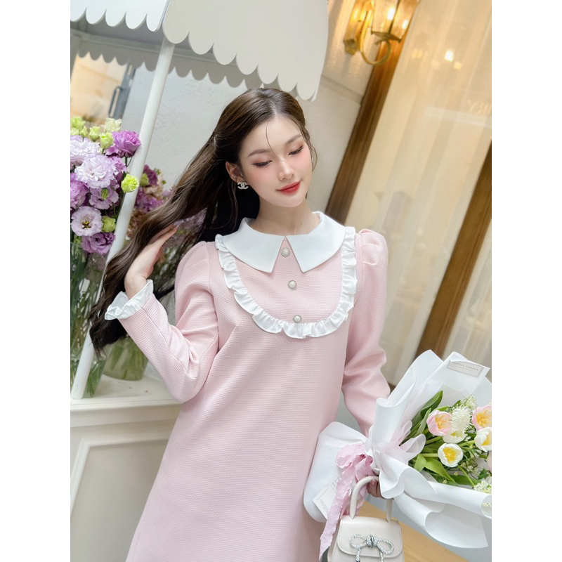 Cici Dress - Váy dài tay cổ bèo DTm