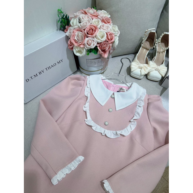 Cici Dress - Váy dài tay cổ bèo DTm