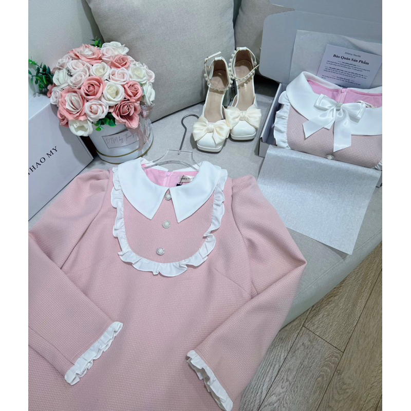 Cici Dress - Váy dài tay cổ bèo DTm