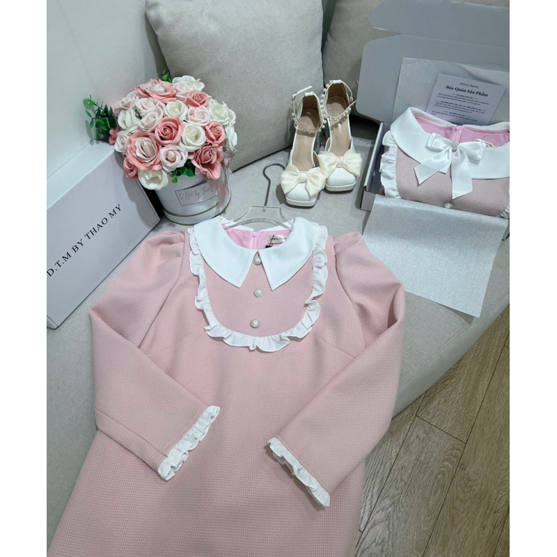 Cici Dress - Váy dài tay cổ bèo DTm
