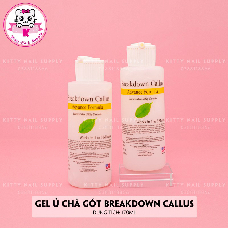 Gel ủ chà gót break down và tẩy tế bào chết mùi dịu nhẹ