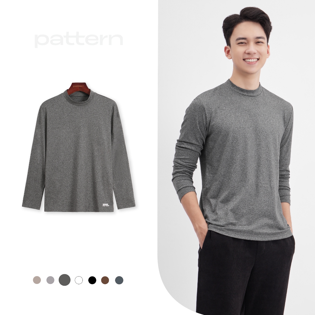 Áo dài tay giữ nhiệt cao cổ form regular fit 7 màu PATTERN PA036