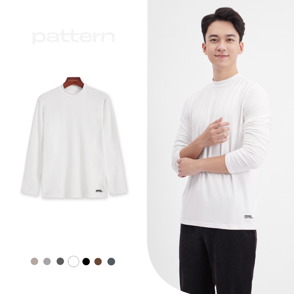 Áo dài tay giữ nhiệt cao cổ form regular fit 7 màu PATTERN PA036