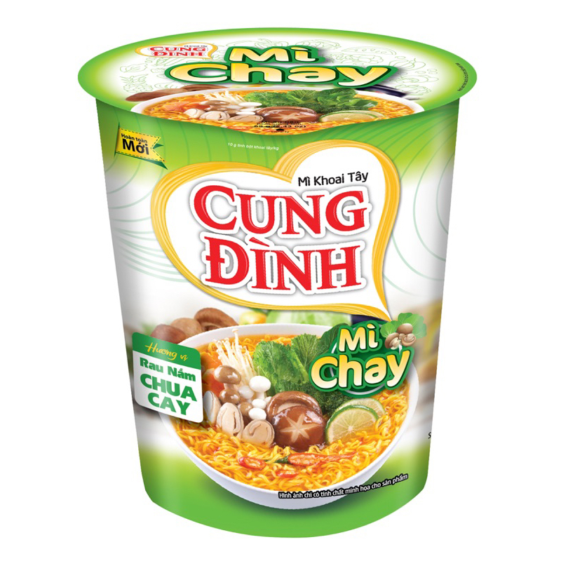 Mì ly chay Cung đình rau nấm chua cay ly 70g