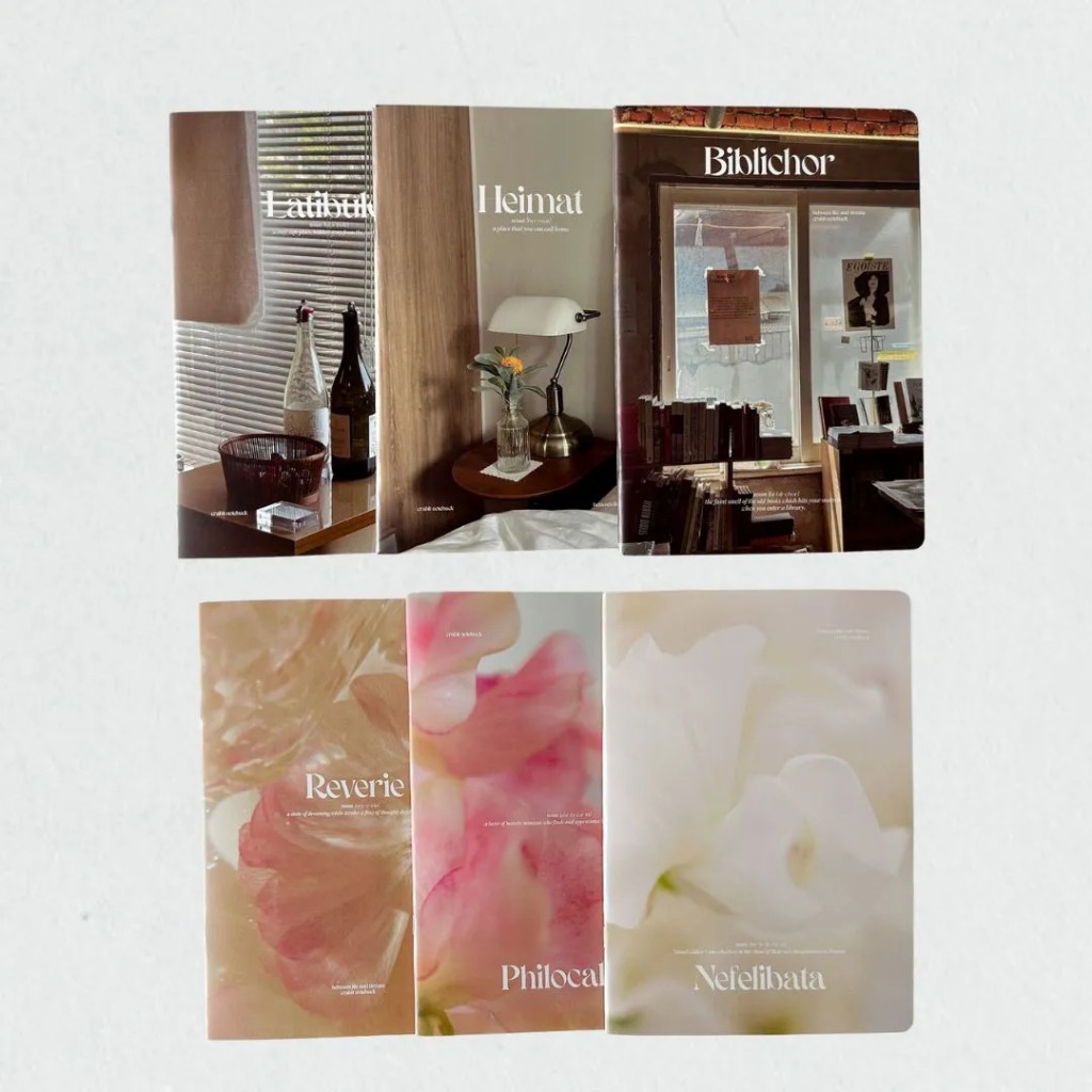 Vở Crabit kẻ ngang Moments Collection 120 trang B5 70gsm phong cách aethetics thơ mộng