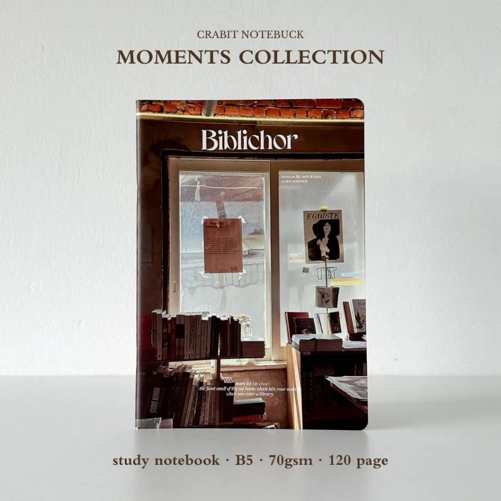 Vở Crabit kẻ ngang Moments Collection 120 trang B5 70gsm phong cách aethetics thơ mộng