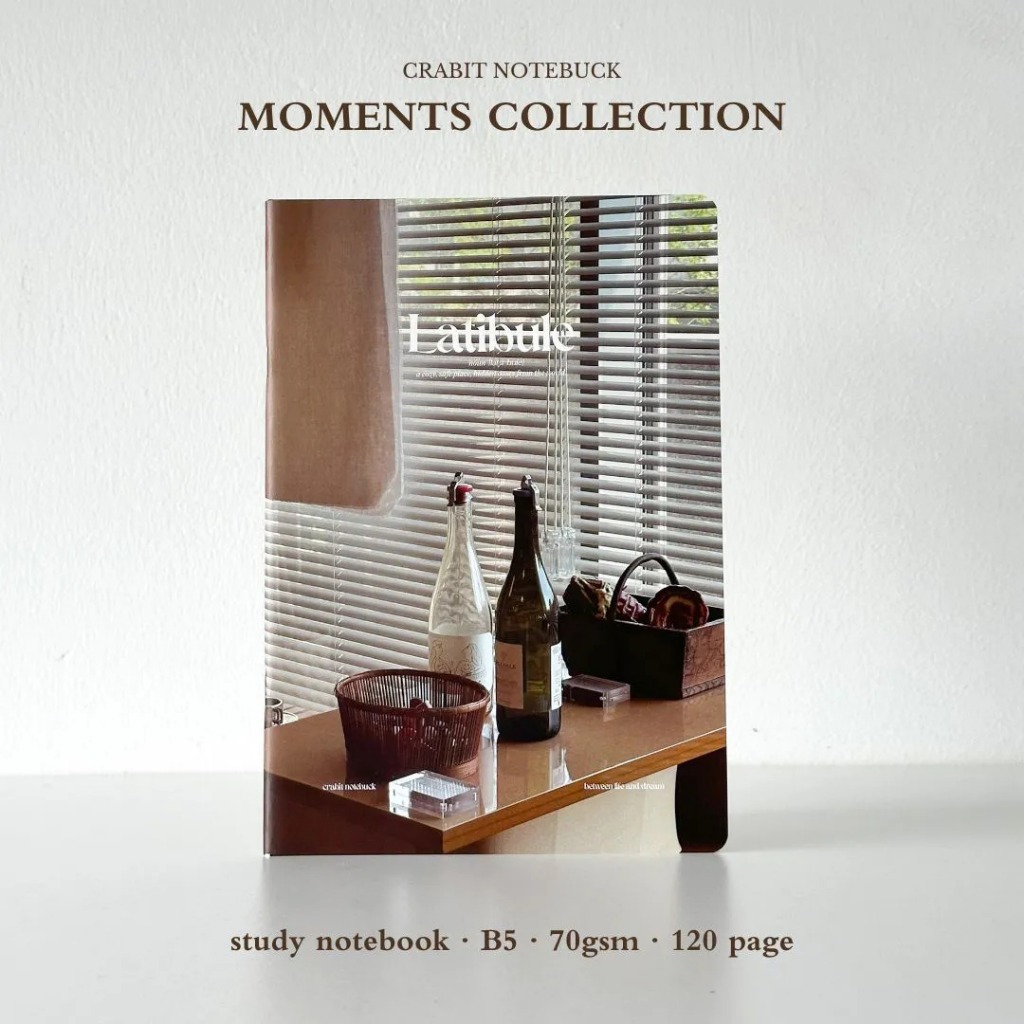 Vở Crabit kẻ ngang Moments Collection 120 trang B5 70gsm phong cách aethetics thơ mộng