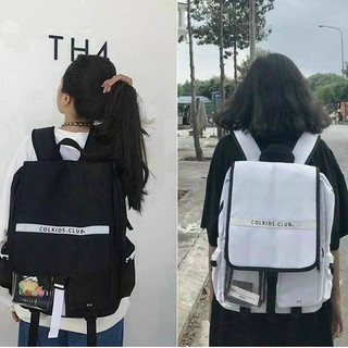 Balo da đi học nam nữ AIWE cặp đi học thời trang Ulzzang Hàn Quốc basic cặp sách du lịch đựng laptop S0