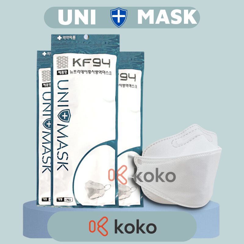 Sỉ 1 thùng 300c khẩu trang KF94 Uni mask sản xuất theo công nghệ hàn quốc