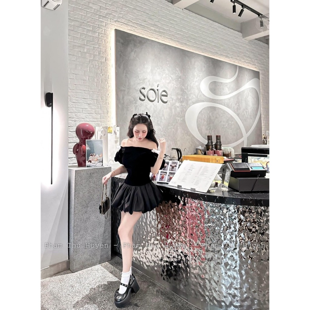 Set Áo Trễ Vai Chân Váy TKCC BAGEO