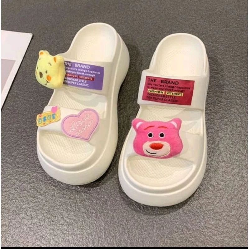 Dép hai quai chú chó dễ thương nhiều màu đế cao 5cm