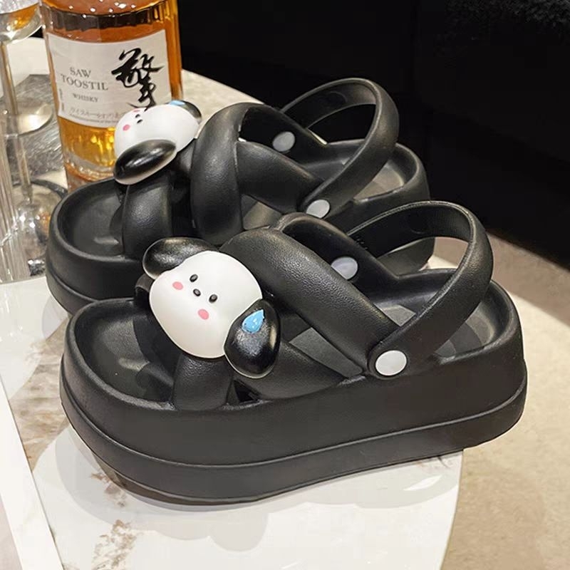 Dép quai hậu nhún eva 6cm tặng kèm sticker siêu dễ thương