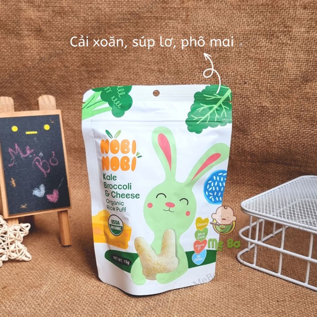 BÁNH GẠO HỮU CƠ NOBI NOBI 8M+ 15g