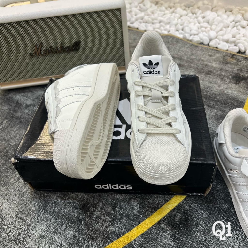 Giày thể thao trắng nữ adidas sò superstar hàng cao cấp full box bill
