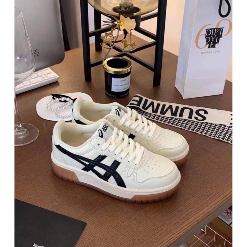 Giày_asics court mz đế nâu, đế xám cực hot nam nữ hàng cao cấp full box bill