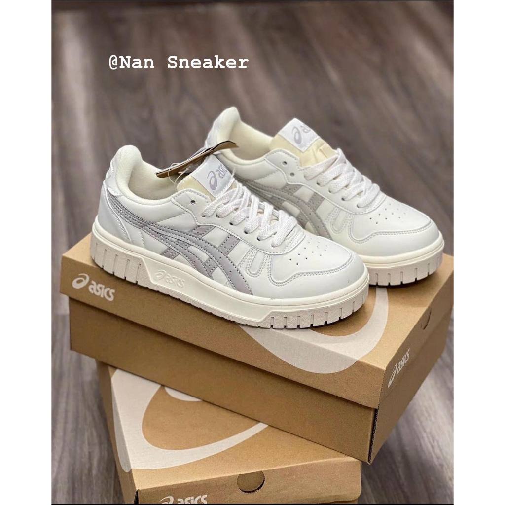 Giày_asics court mz đế nâu, đế xám cực hot nam nữ hàng cao cấp full box bill