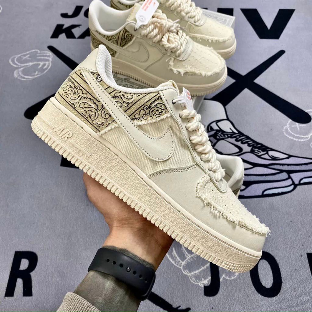 Giày af1 dây thừng nam nữ_nike air force 1 bản cao cấp full box bill