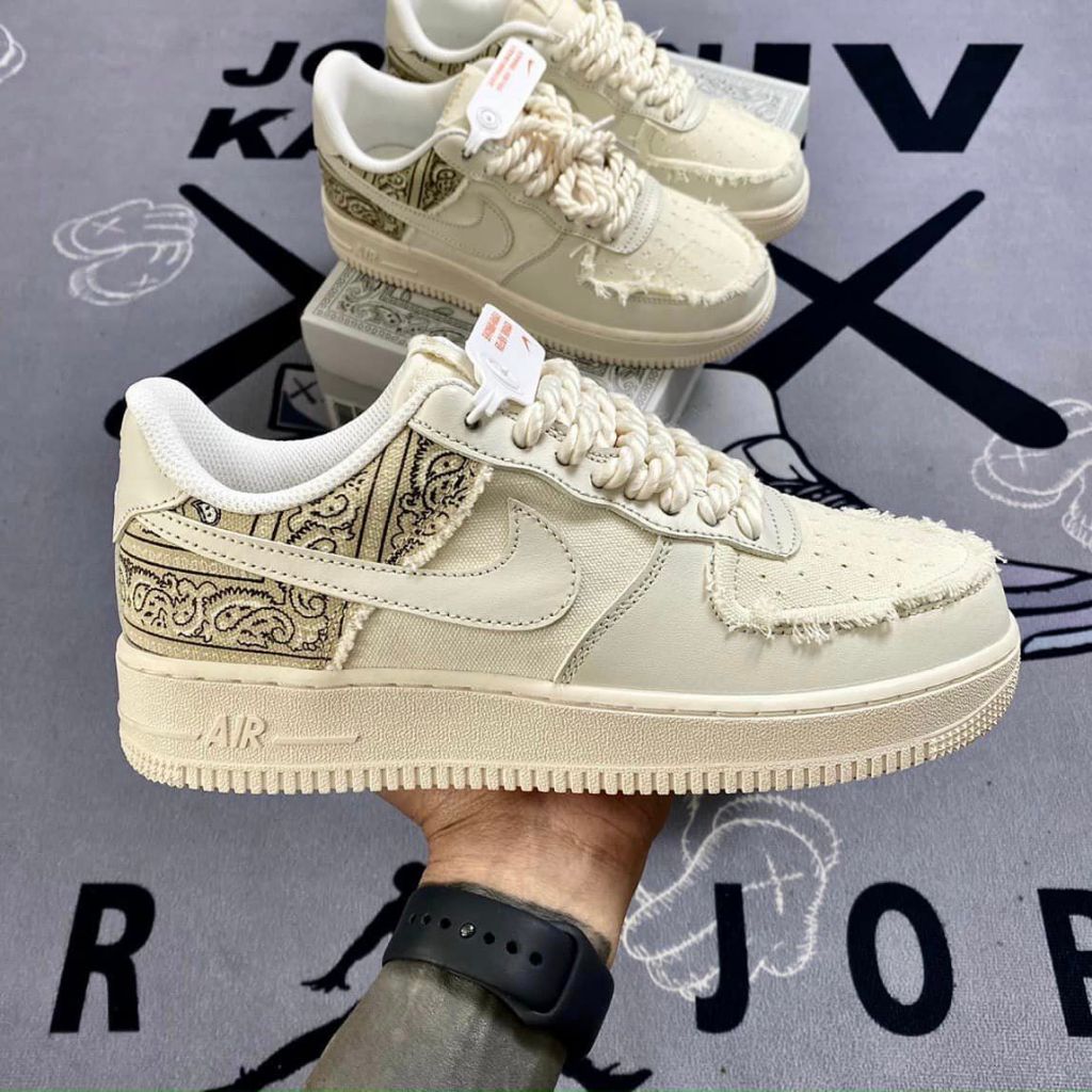 Giày af1 dây thừng nam nữ_nike air force 1 bản cao cấp full box bill