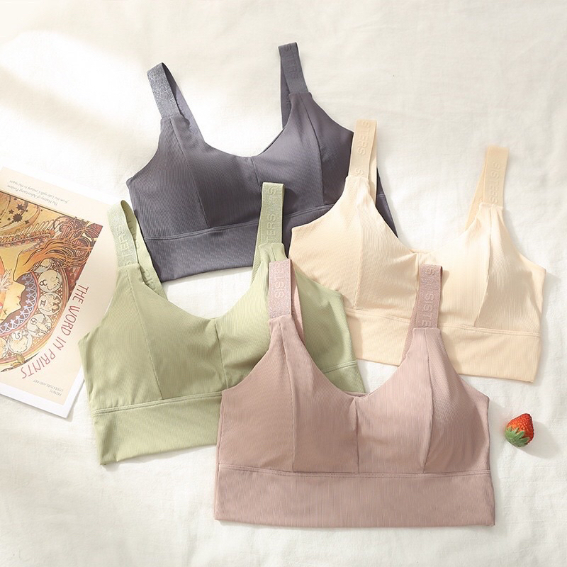 Áo Bra Su Tăm Trẻ Trung Năng Động Có Đệm tháo rời