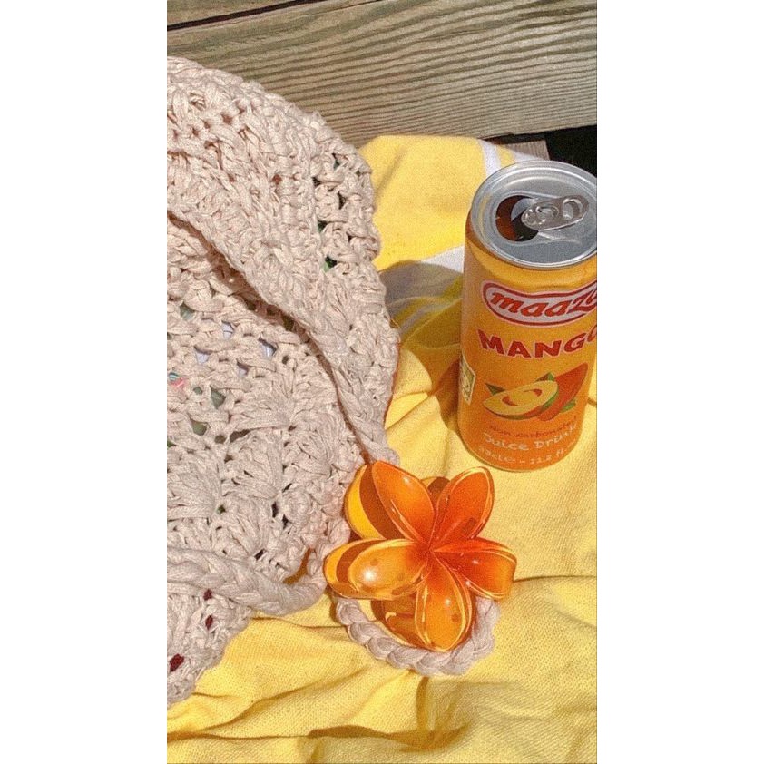 Kẹp tóc hình hoa sứ phong cách Y2K màu sắc gradient năng động mùa hè  - H01