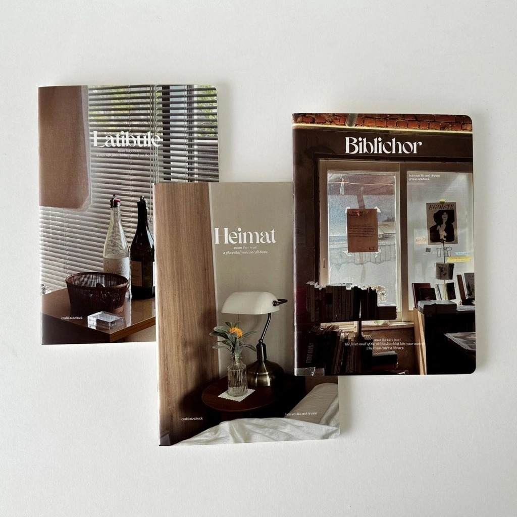 Vở kẻ ngang CRABIT MOMENTS Collection 80 120 trang B5 70gsm phong cách aesthetic thơ mộng