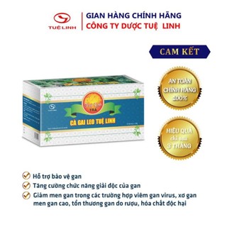  Trà túi lọc cà gai leo -  Chính hãng - Tuệ Linh  - bảo vệ và phục hồi tế bào gan,tăng cường chức năng giải độc của gan 