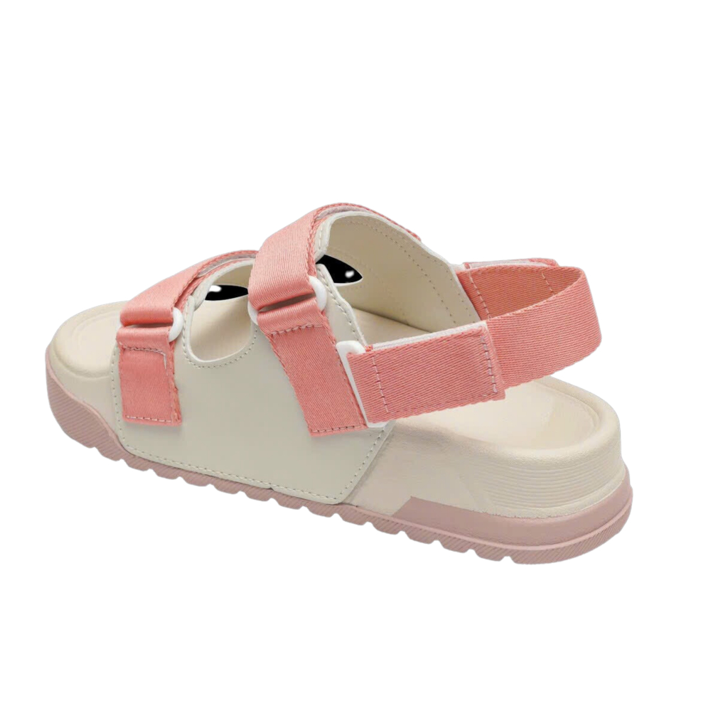 Giày Sandal Nữ Sondoni 2 Quai Ngang Be Phối Hồng Phấn Siêu Nhẹ Siêu Bền Siêu Dễ Thương - Tặng kèm vớ