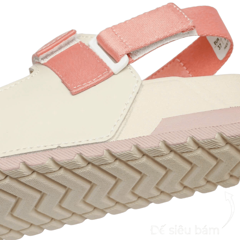 Giày Sandal Nữ Sondoni 2 Quai Ngang Be Phối Hồng Phấn Siêu Nhẹ Siêu Bền Siêu Dễ Thương - Tặng kèm vớ