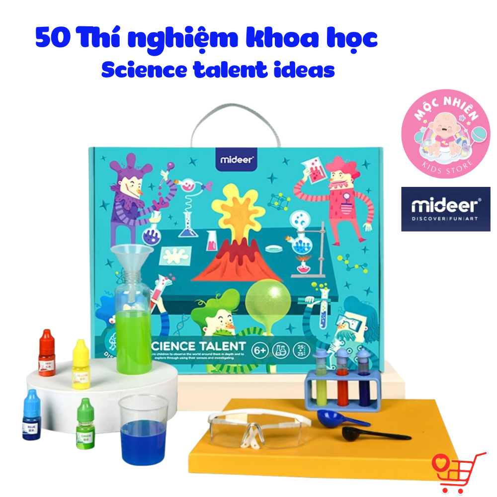 Bộ Đồ Chơi Thực Hành Thí Nghiệm Khoa Học Chính Hãng MIDEER Science Talent - Bộ 50 Thí Nghiệm