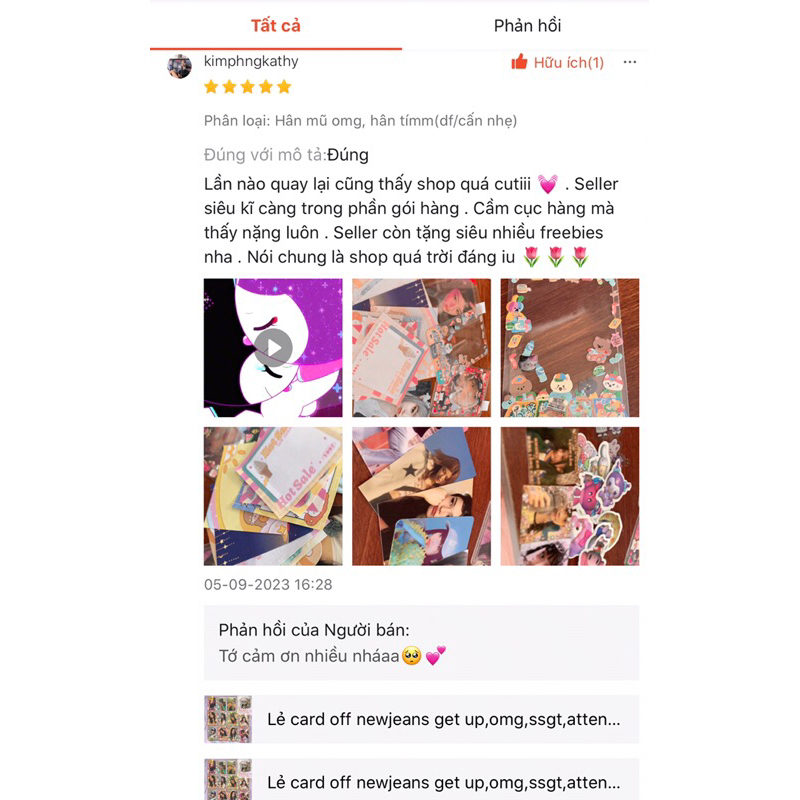 Lẻ card off newjeans get up,omg,ssgt,linexfriend