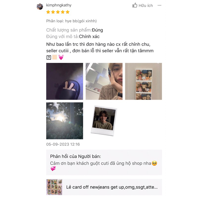 Lẻ card off newjeans get up,omg,ssgt,linexfriend