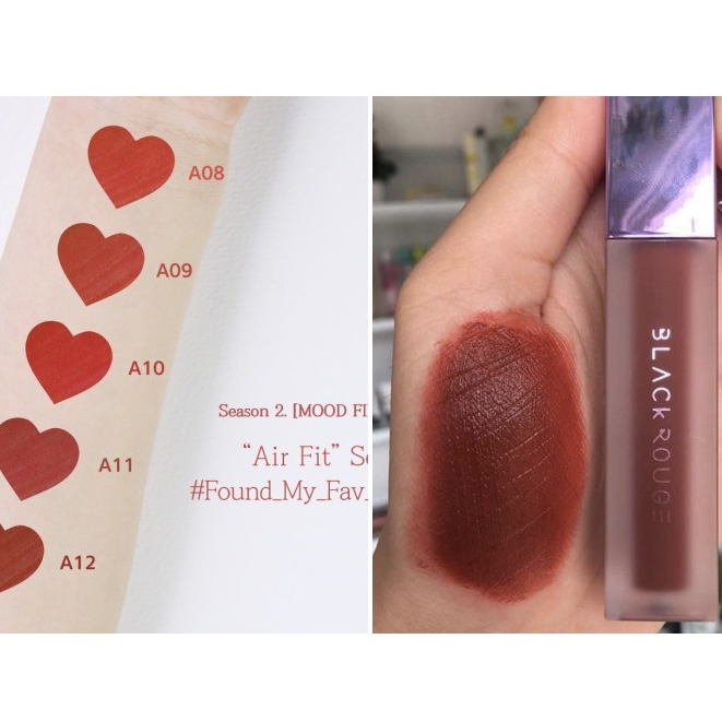 Son kem lì Black Rouge A12, chất son mềm, mịn, mướt, bền màu lâu, không gây cảm giác nứt nẻ khô môi