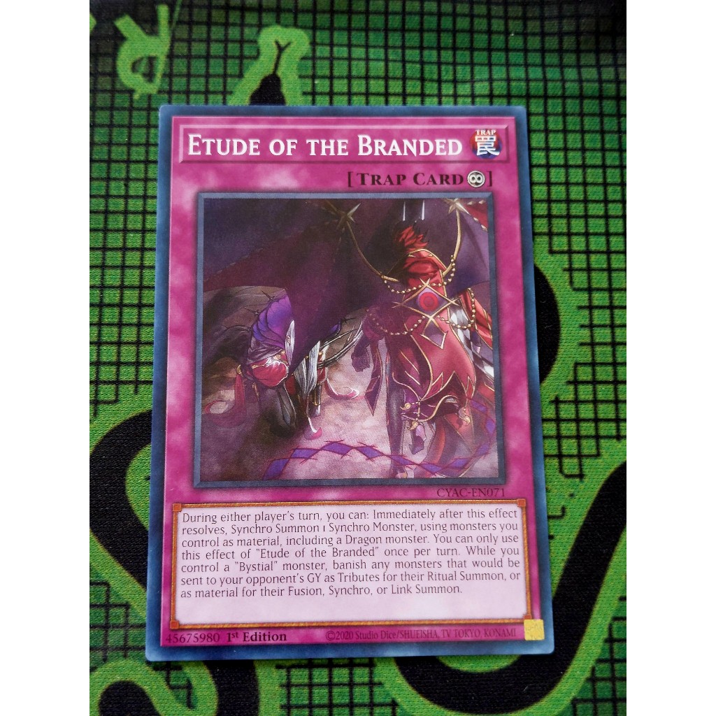 Thẻ Bài Mint90 Yugioh Trap Etude of the Branded - CYAC-EN071 - Common
