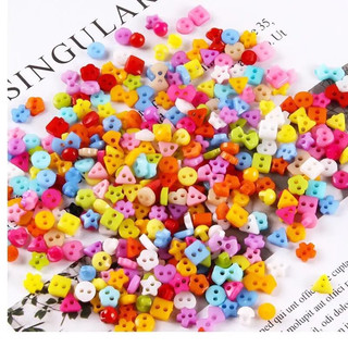 Nút nhựa size mini 6mm màu ngẫu nhiên