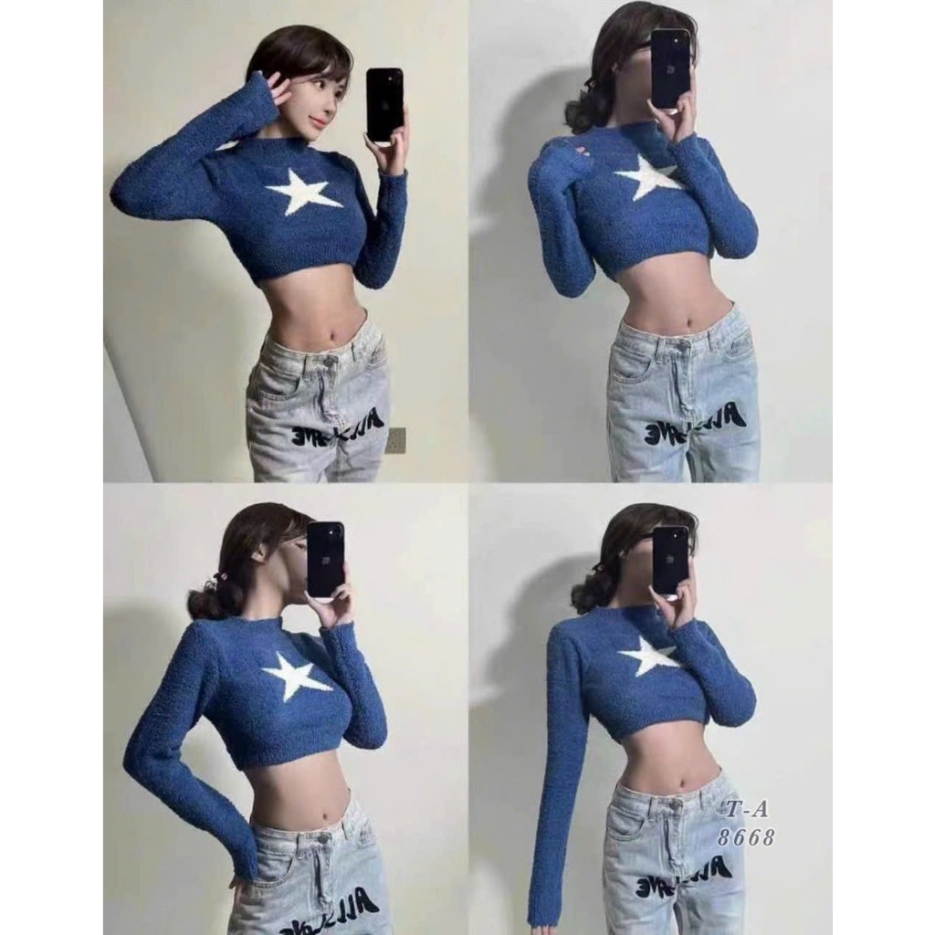 Áo len lông Glandie in hình ngôi sao