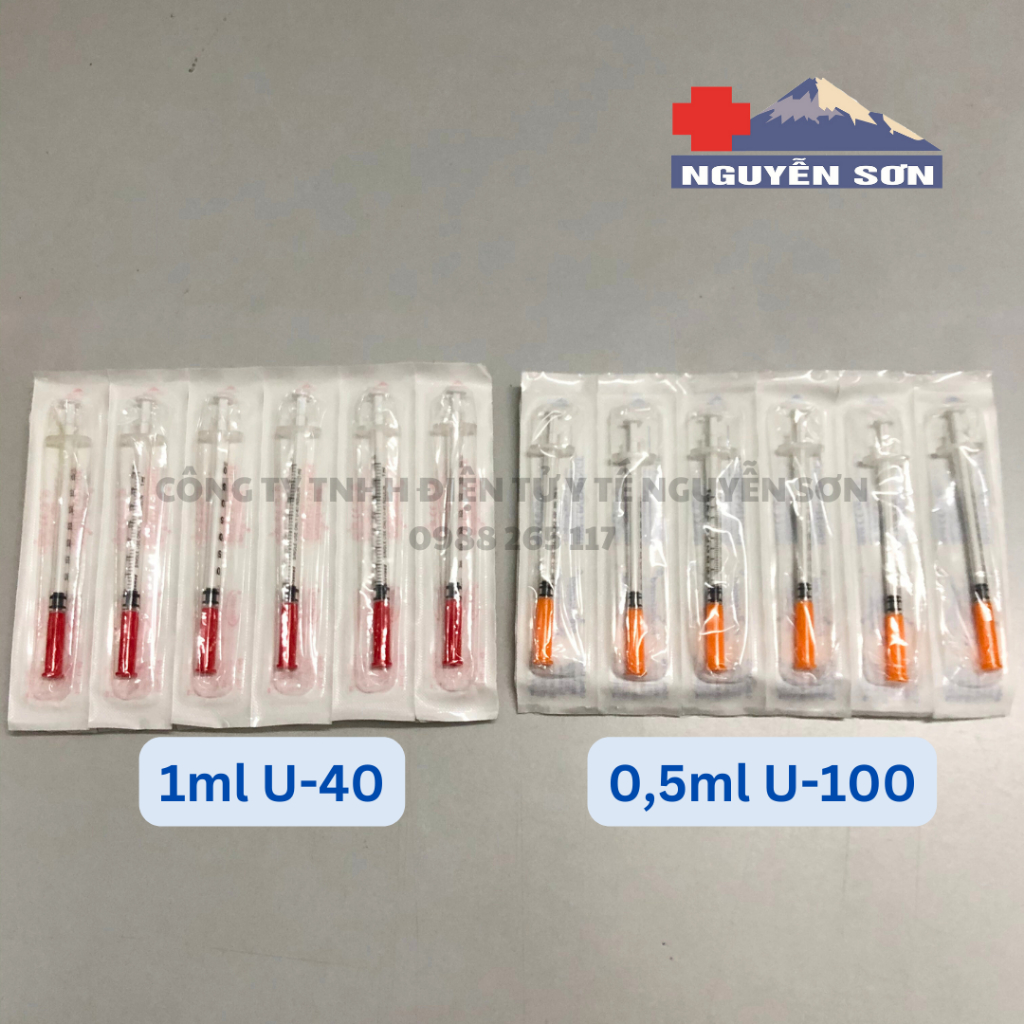 Bơm tiêm tiểu đường, bơm tiêm Insulin 31G 0.5ml U-100  dùng trong spa thẩm mỹ và y tế