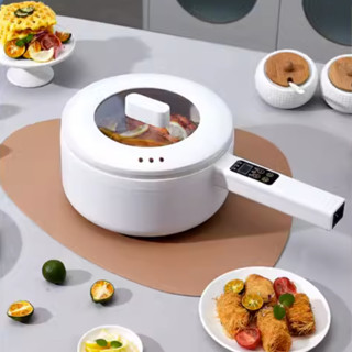 Nồi Điện Đa Năng VITA Chống Dính Cao Cấp 1.6L (Tặng Xửng Hấp) Chế Biến Đa Dạng Món Xào, Chiên, Súp, Canh  - Chảo điện