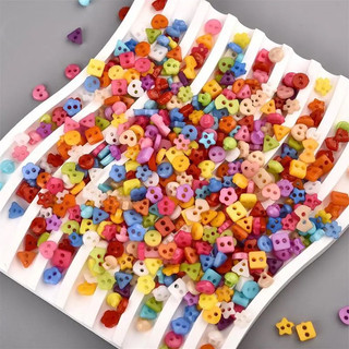 Nút nhựa size mini 6mm màu ngẫu nhiên (túi 75 ~ 80 cái)