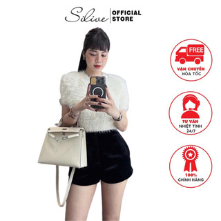 Áo len lông cộc tay chất lông mềm mịn áo len lông nữ ngắn tay chất len mềm mịn dễ mix đồ silive_official