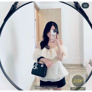 Áo trễ vai khoá dáng bo xoè xinh ( Fom 40 -52kg mặc đẹp )