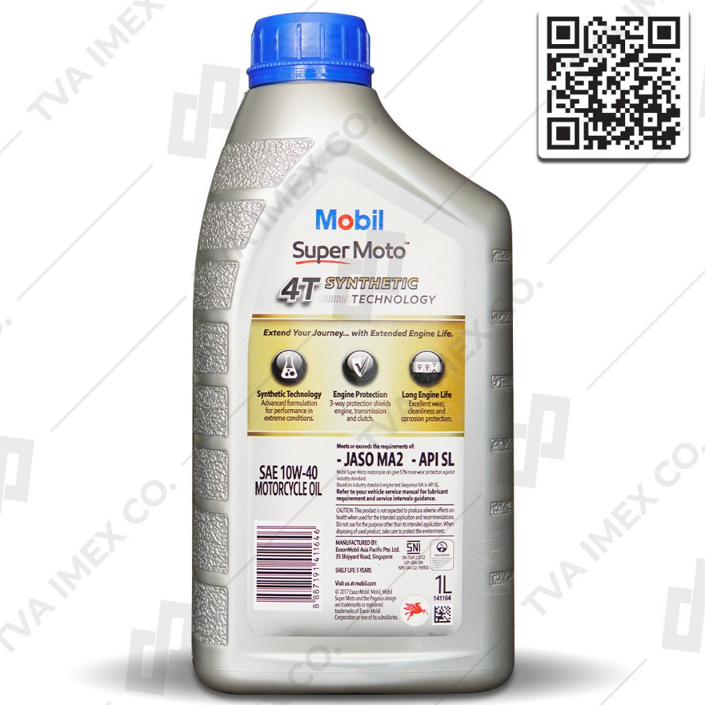Nhớt xe số cao cấp Mobil Super 4T 10W40 800ml và 1L nhập khẩu Singapore