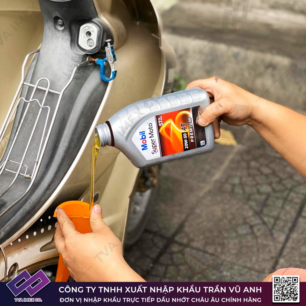 Nhớt Xe Số Cao Cấp Mobil Super Moto 20W50 - Nhập Khẩu Singapore